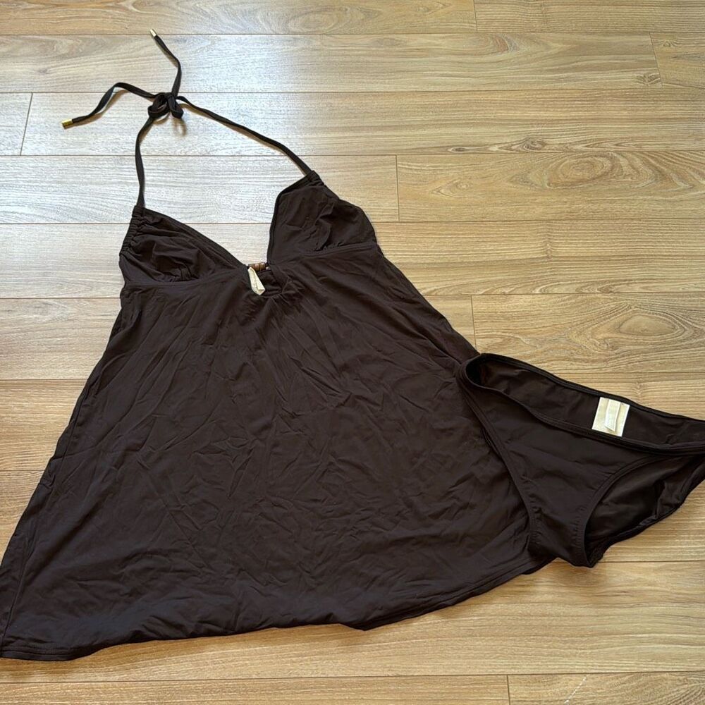 Michael Kors Vintage‎ Brown Two Piece Swimsuit set size medium